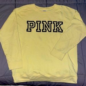 Victoria’s Secret PINK yellow crewneck